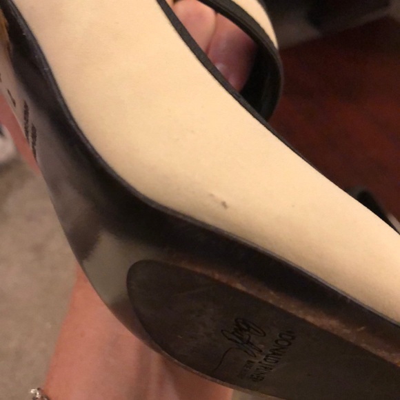 Donald J Pliner 7 Kitted faux Croc Heel Peep Toe - Picture 8 of 8